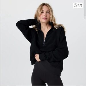 NWT Vuori Sedona Rib Half Zip Black XS